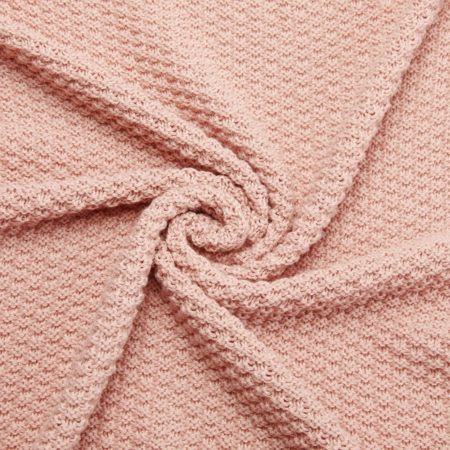 Amazon Basics Chunky Cable Knit Throw Blanket for Couch, Sofa, Bed, Lightweight Soft Cozy, Dusty