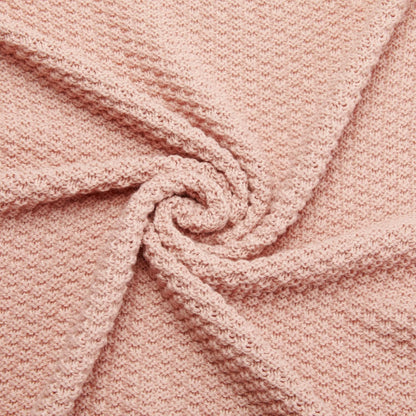 Amazon Basics Chunky Cable Knit Throw Blanket for Couch, Sofa, Bed, Lightweight Soft Cozy, Dusty