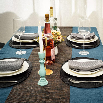 AHHFSMEI Placemats Set of 6 for Dining Table Washable Woven Vinyl Non-Slip 18x12 inches Placemat
