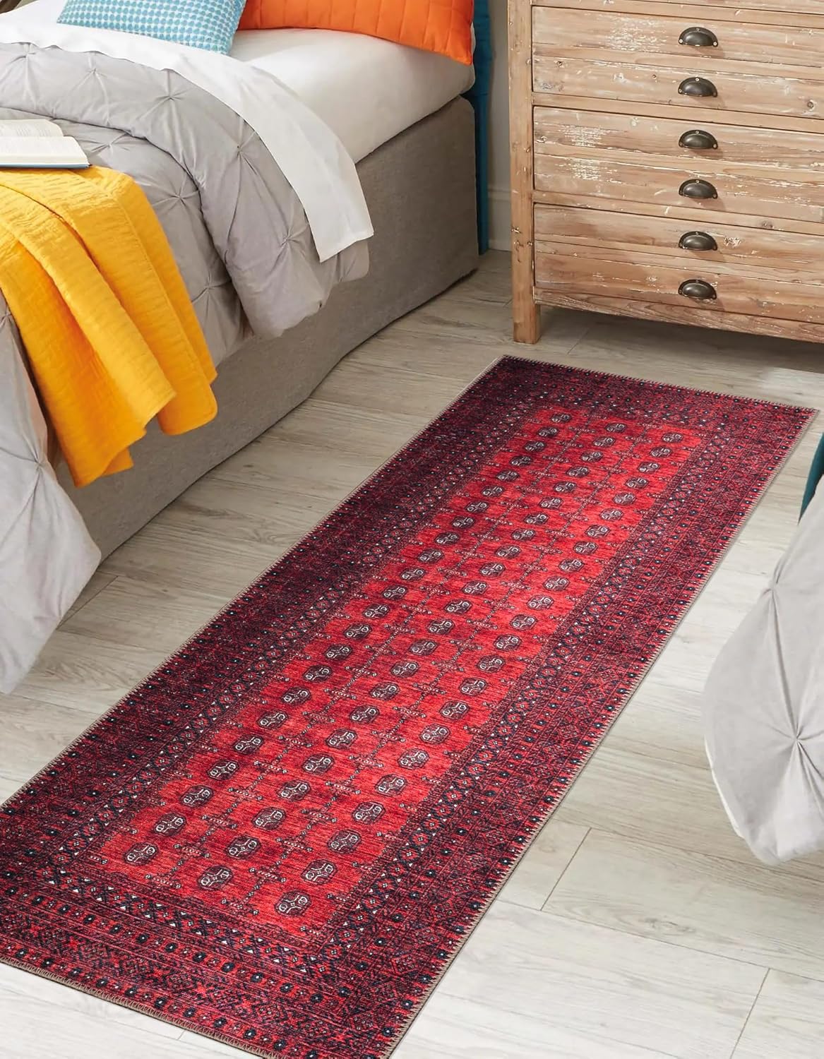 Keen Home Design 2x12 Rug - Machine Washable Runner Rug with Non-Slip Backing, Ideal for Hallway