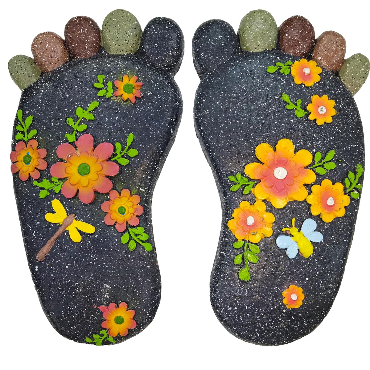 Stepping Stones Garden Decorative Stones for Patio, Deck, Garden or Sidewalk Home Decor Footprint