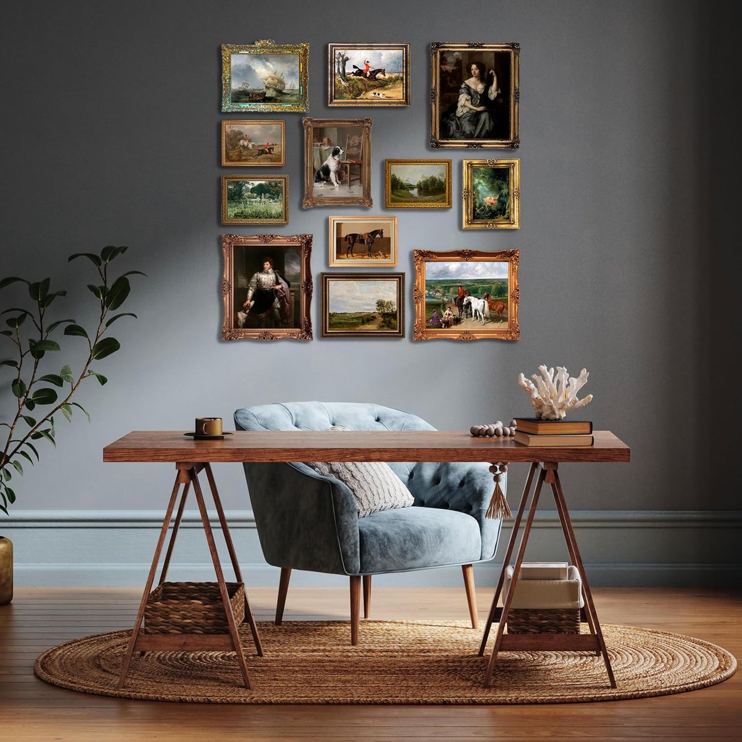 LANCHI95 12 PCS Vintage Victorian Wall Decor, Classic Maximalist Wall Decor, Coquette Vintage Art