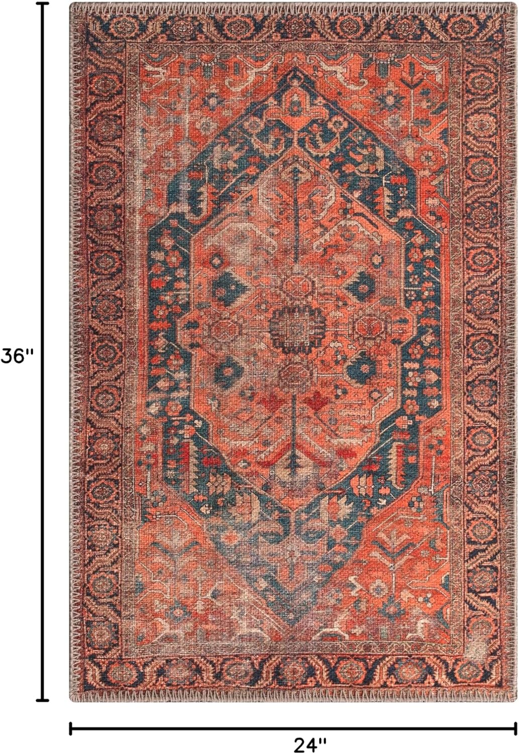 Keen Home Design 2x3 Rug - Machine Washable Entry Rug with Non-Slip Backing, Ideal for Enteryway
