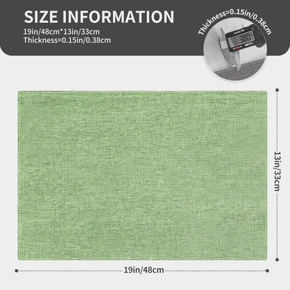 Cloth Placemats, Set of 6 Heat-Resistant Cotton Linen Blend Double Layered Machine Washable Place