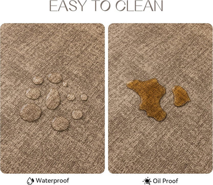 Romanstile Vinyl Placemats Set of 6-12 X 18 Inch - Heat Resistant Place Mats 100% Waterproof
