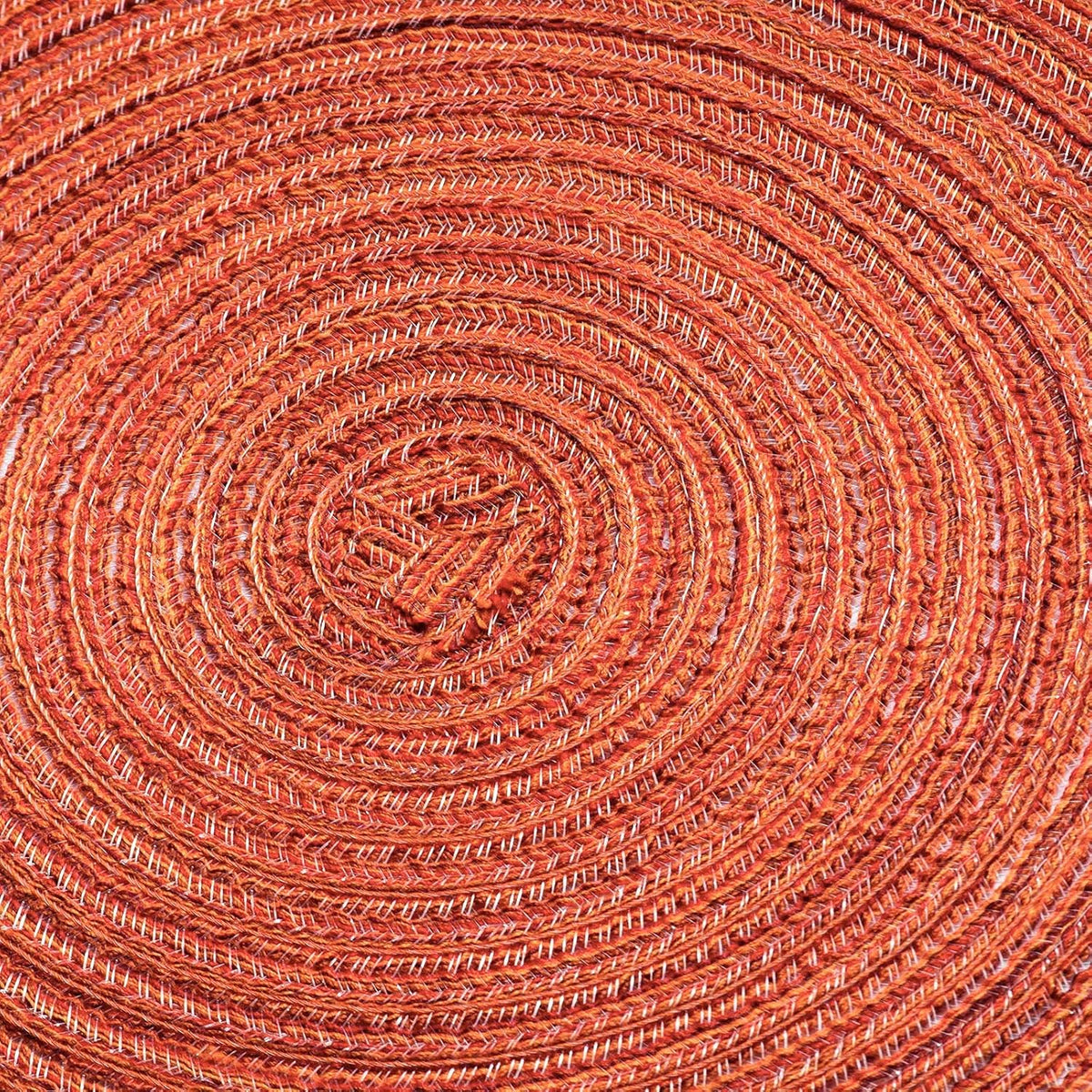 AHHFSMEI Round Braided Placemats Set of 6 Round Table Mats for Dining Tables Natural Woven Heat