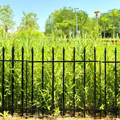 Metal Decorative Garden Fence 24" Wide x 24" High (5 Panels, Total Length 10 feet), Metal Border