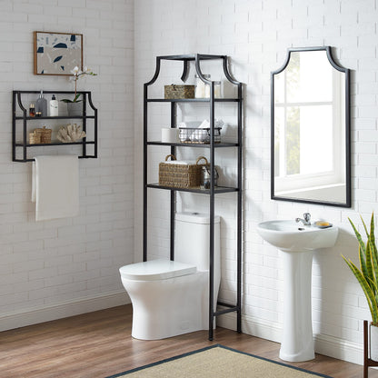 Crosley Furniture Aimee Over The Toilet Storage and Bathroom Organizer with Shelves, Oil Rubbed