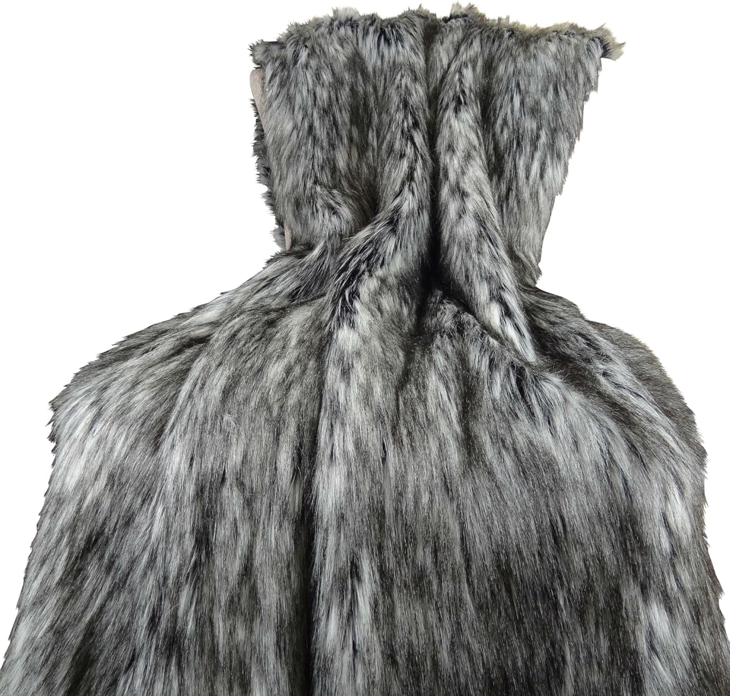 Exotic Siberian Husky Faux Faur Throw Blanket - Gray White Black Husky Fur - Gray Faux Fur Throw