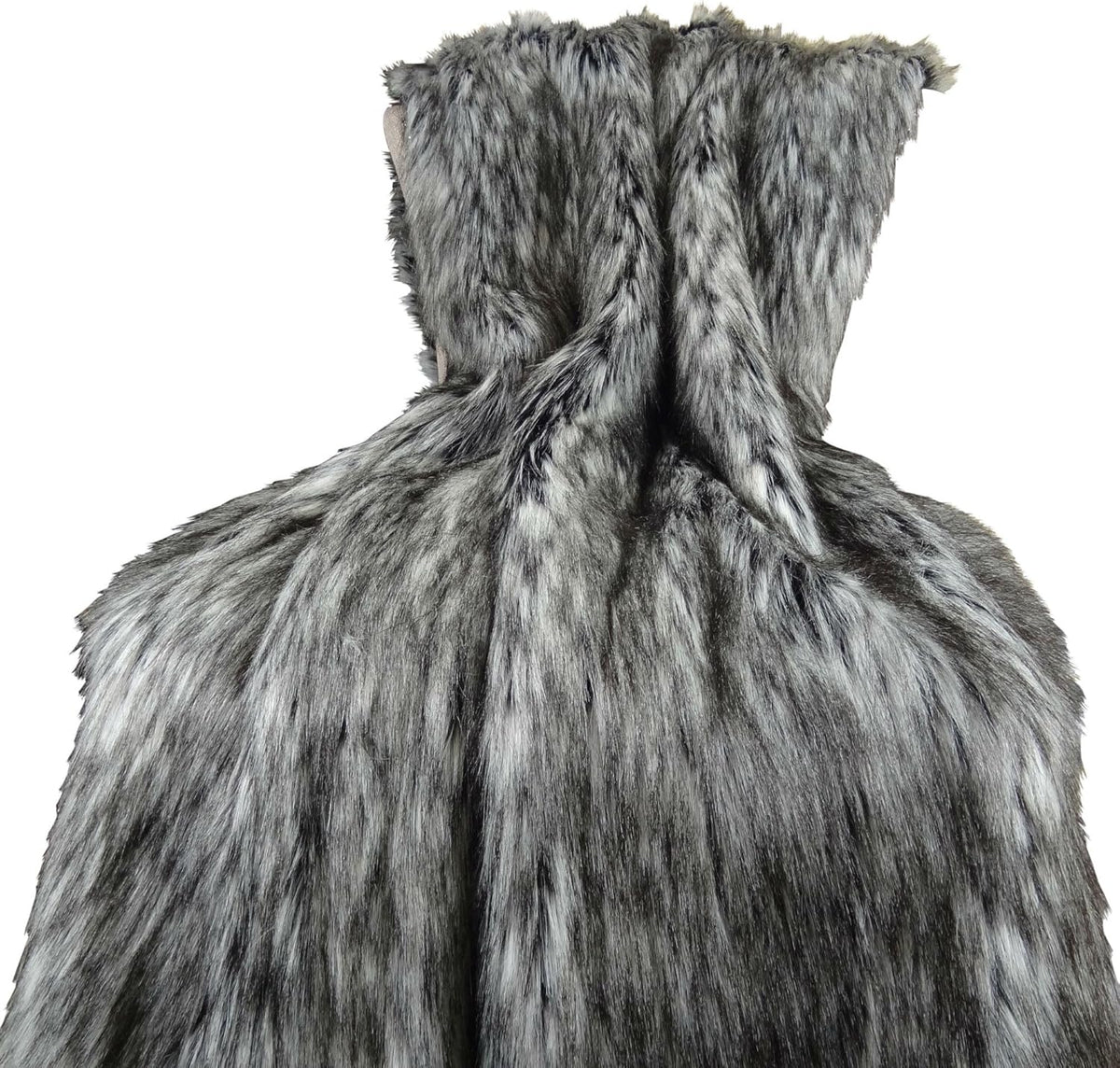 Exotic Siberian Husky Faux Faur Throw Blanket - Gray White Black Husky Fur - Gray Faux Fur Throw