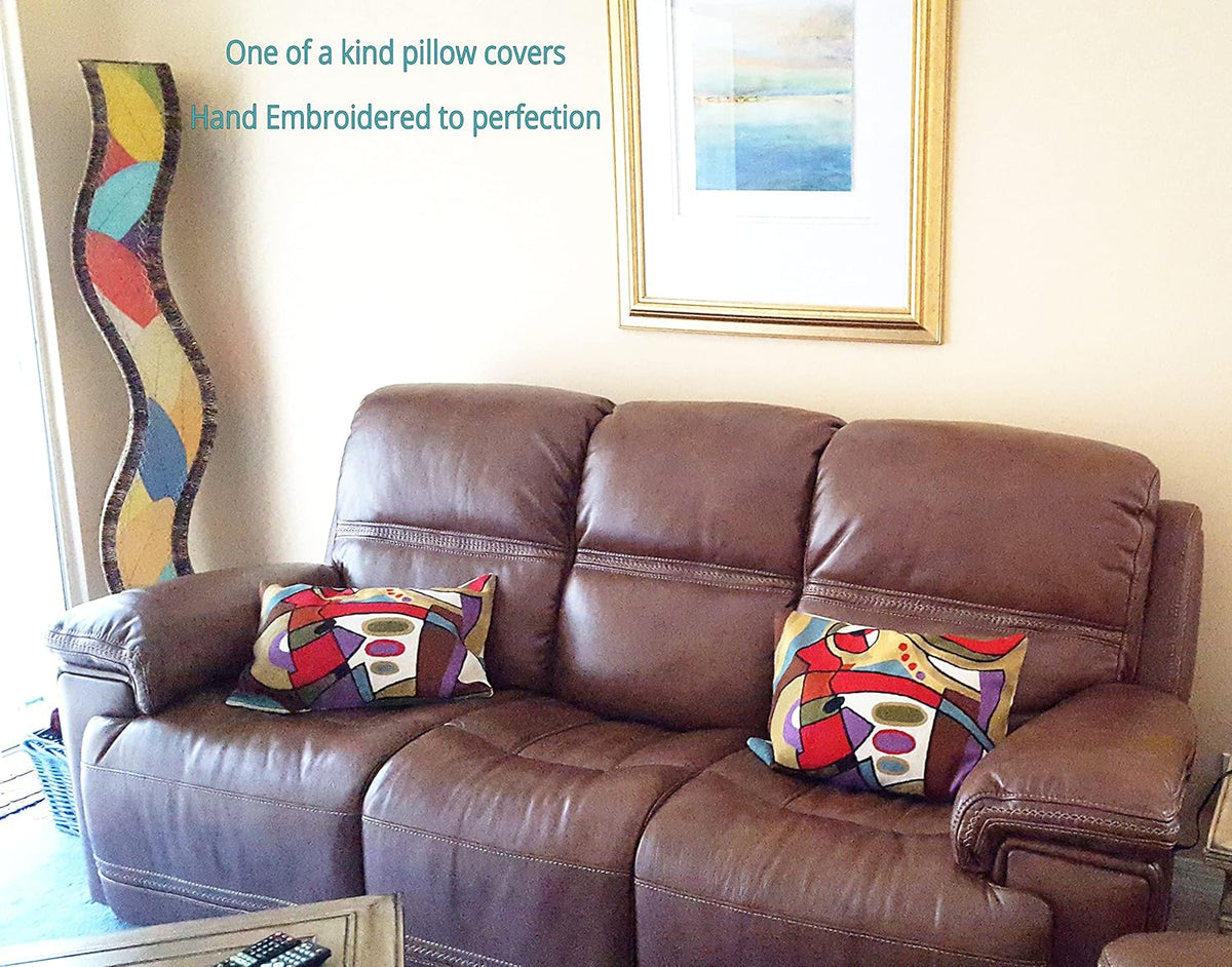 Lumbar Kandinsky Contemporary Throw Pillows - Musical | Modern Pillow Cases | Abstract Pillows |