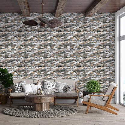 IZODEKOR 3D Stone Effect Wall Panels - Faux Stone Paneling for Living Room, Kitchen, Bathroom and