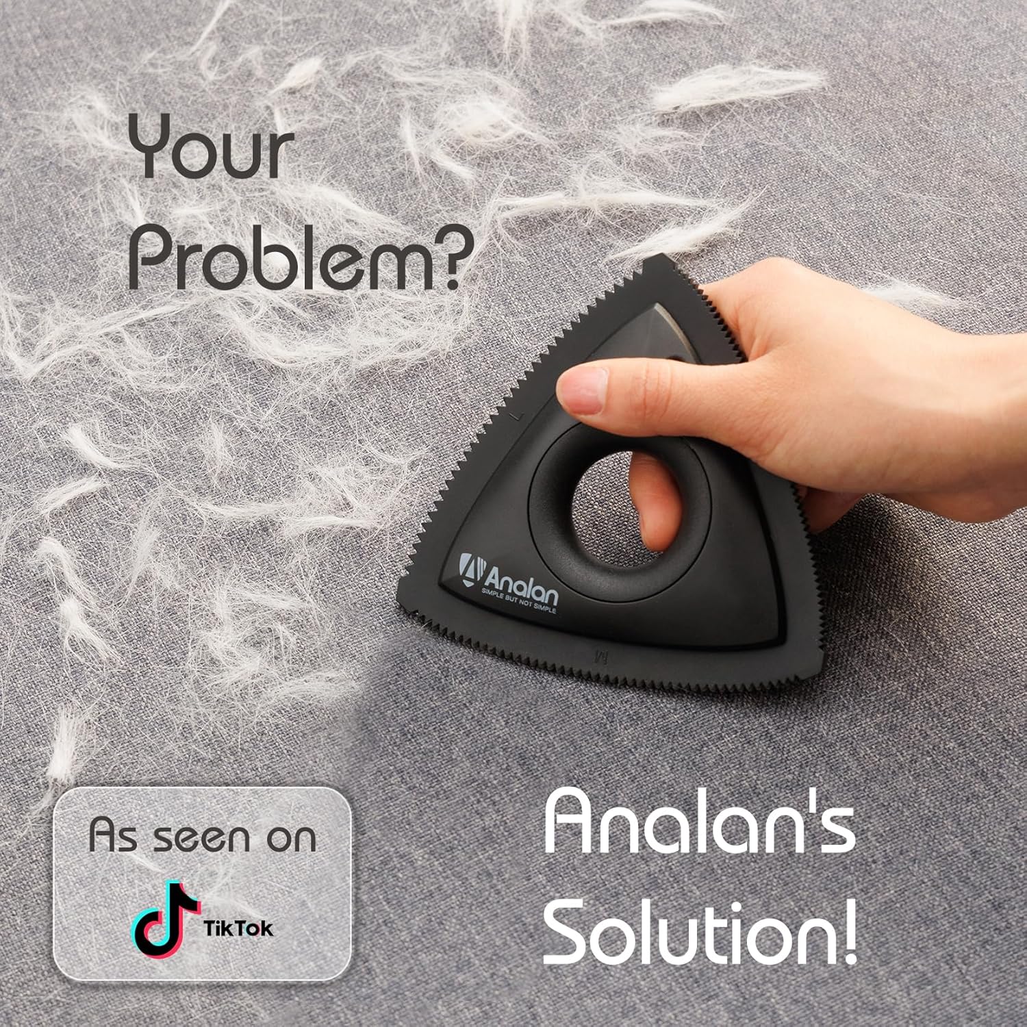 Analan Mini Pet Hair Remover for Car Detailing Supplies, Carpet Dog Hair Remover for Car Interior