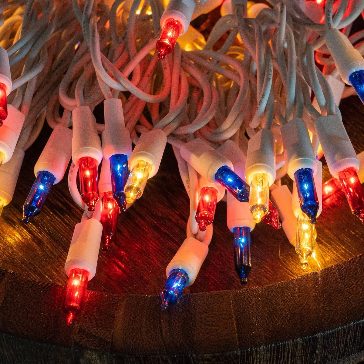 Dazzle Bright 4th of July Lights, 20FT 100 Count Independence Day Mini String Lights Plug in