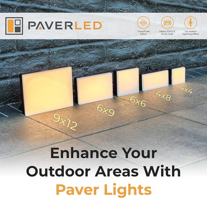 LUMENGY Paver Light 6×6 Inch (5.9 inch X 5.9 inch), Warm White Glare-Free Illumination for