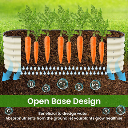 Raised Garden Beds 8 X 2 X 1.4Ft, Galvanized Raised Garden Beds Outdoor Planter Box for Vegetables