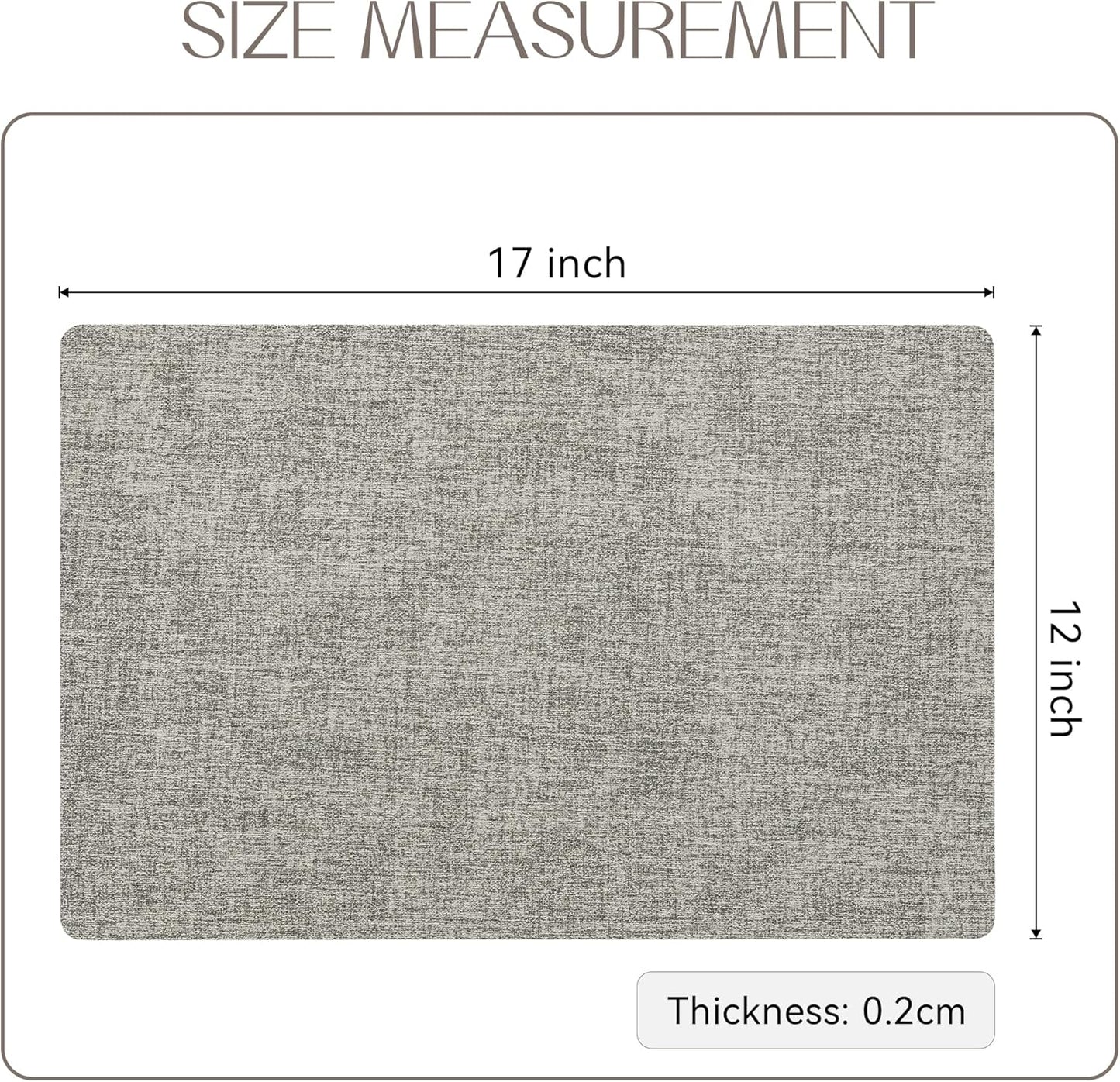 Romanstile Vinyl Placemats Set of 4-12 X 18 Inch - Heat Resistant Place Mats 100% Waterproof