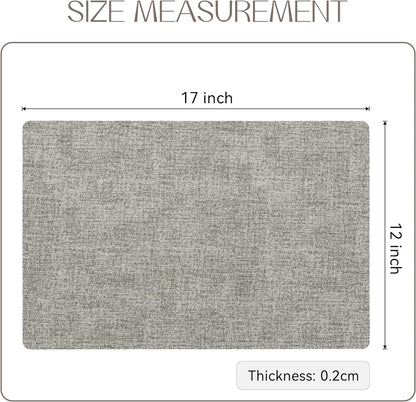 Romanstile Vinyl Placemats Set of 6-12 X 18 Inch - Heat Resistant Place Mats 100% Waterproof
