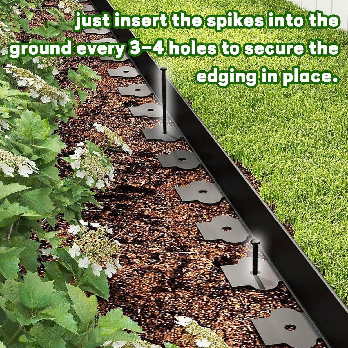 Mars Villa Landscape Edging Border 100FT No Dig Garden Edging Kit Flexible Landscape Edging 4 inch