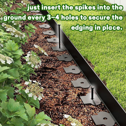 Mars Villa Landscape Edging Border 100FT No Dig Garden Edging Kit Flexible Landscape Edging 4 inch