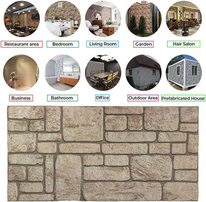 IZODEKOR 3D Brick Effect Wall Panels - Cladding, Stone Look, Styrofoam Panels for Living Room