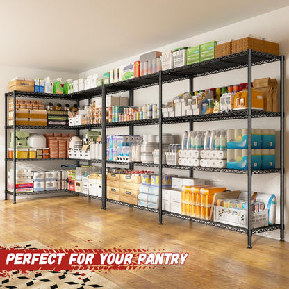 REIBII 69.8" W Storage Shelves 1250LBS Wire Shelving Unit 4 Tier Metal Shelving for Storage Rack