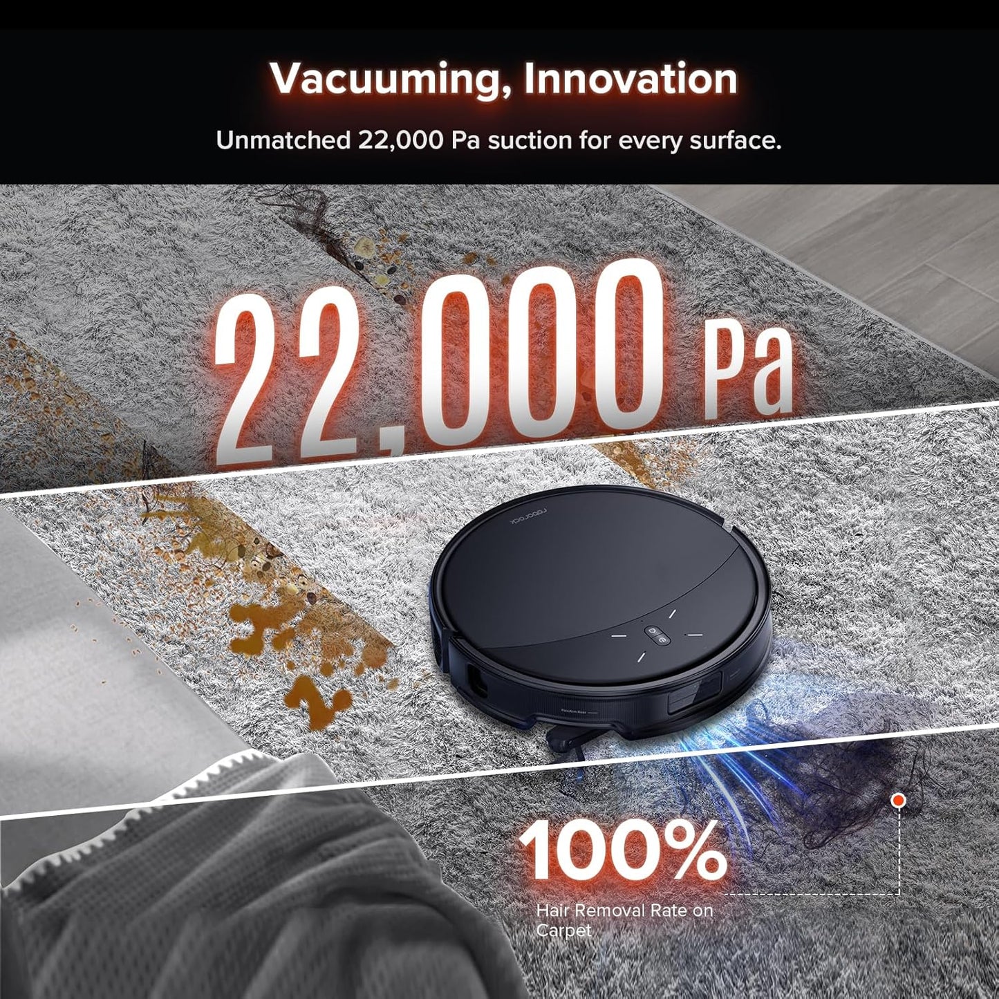 roborock Saros 10R Robot Vacuum and Mop, 22,000 Pa Suction, Zero-Tangling, 3.14’’ Ultra Slim