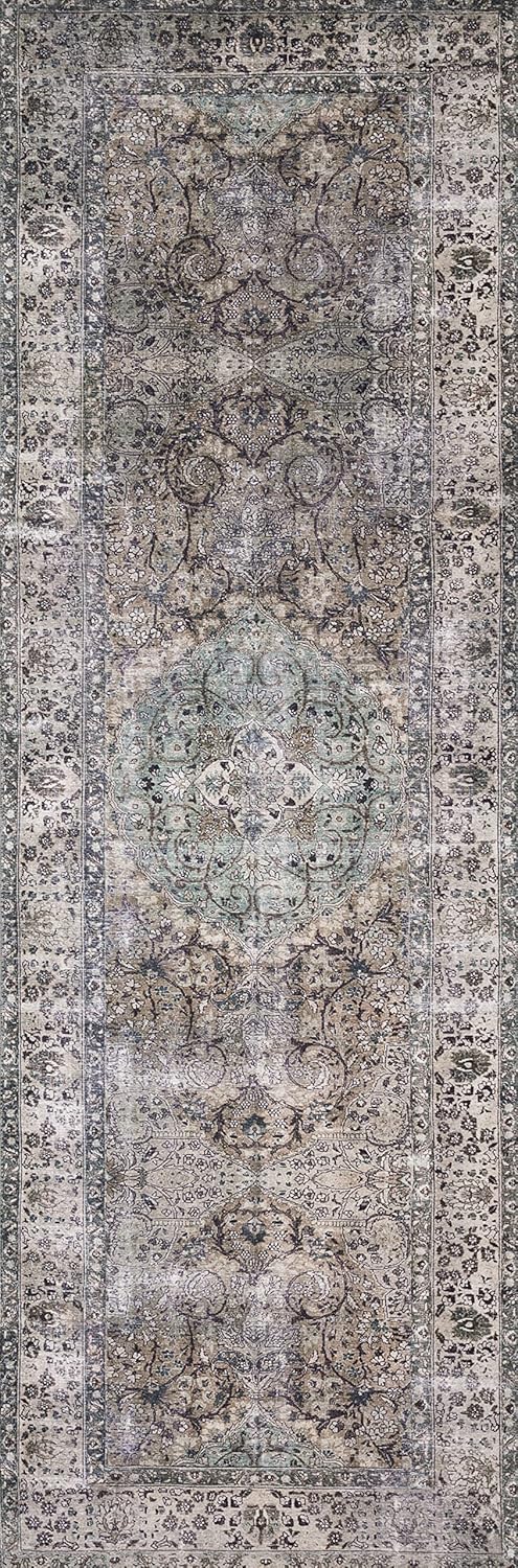 Loloi Layla Collection LAY-06 Taupe/Stone 3'-6" x 5'-6" .13" Thick Accent Rug, Soft, Durable