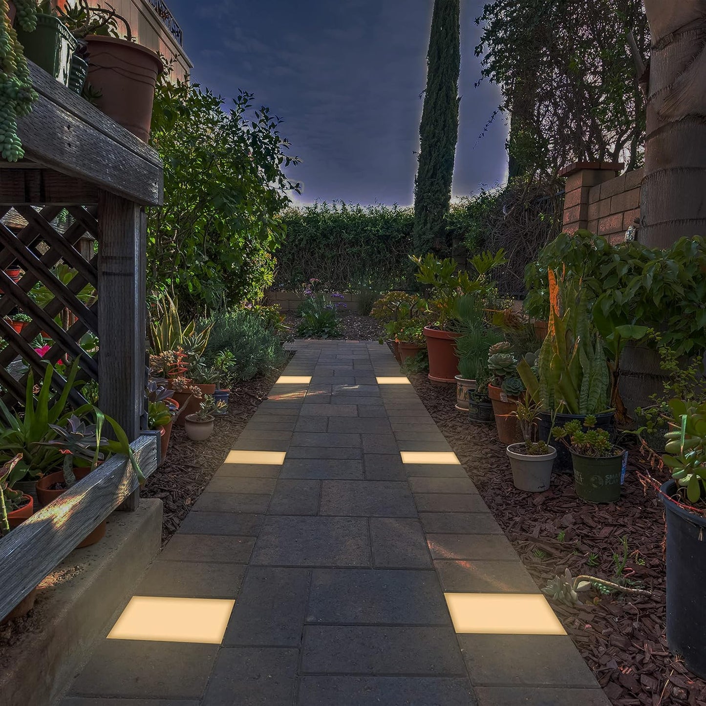 LUMENGY Paver Light 8×8 Inch (7.87 inch X 7.87 inch), Warm White Glare-Free Illumination for
