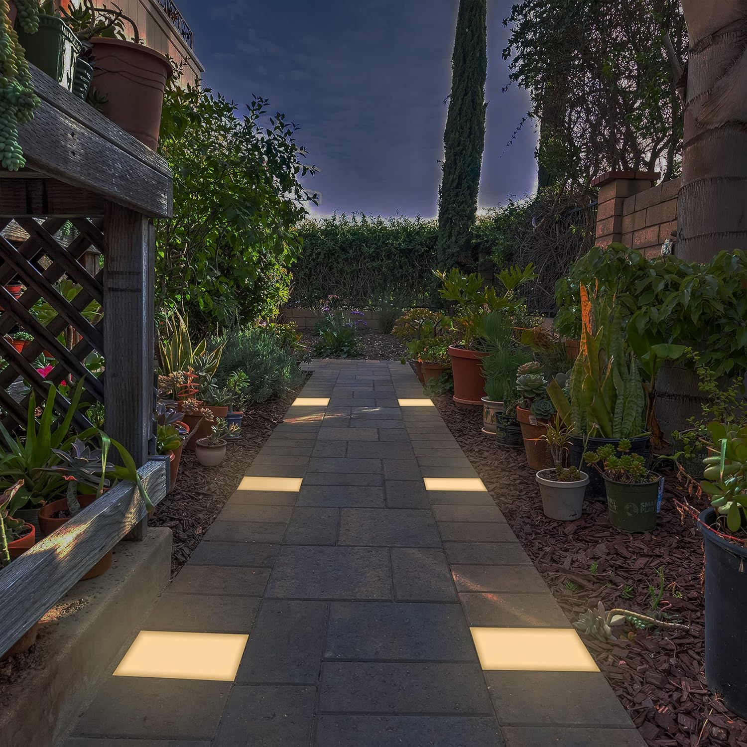 LUMENGY Paver Light 8×8 Inch (7.87 inch X 7.87 inch), Warm White Glare-Free Illumination for