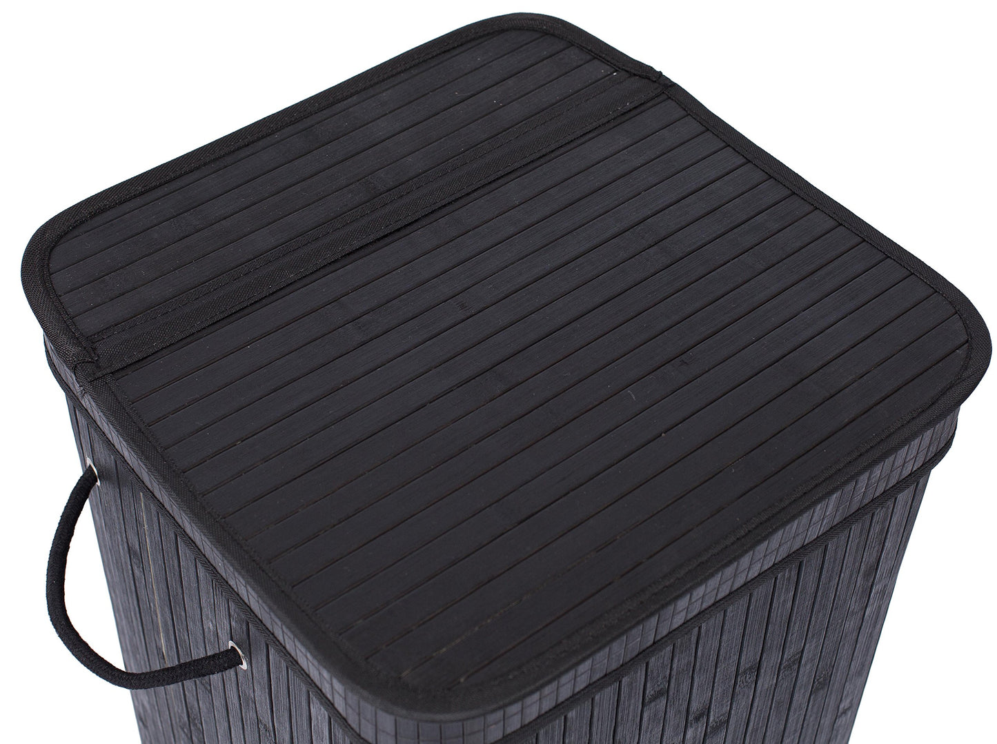 BIRDROCK HOME Square Laundry Hamper with Lid and Cloth Liner, Medium Basket with Soft Handles