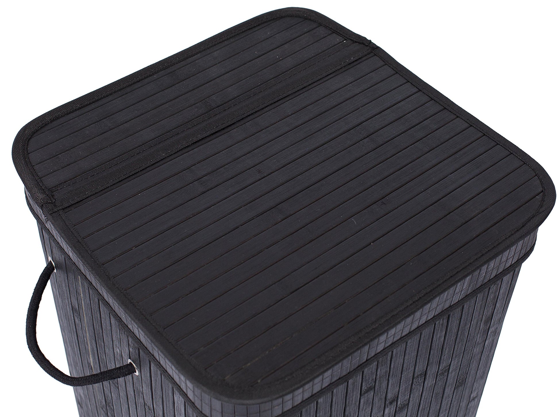 BIRDROCK HOME Square Laundry Hamper with Lid and Cloth Liner, Medium Basket with Soft Handles