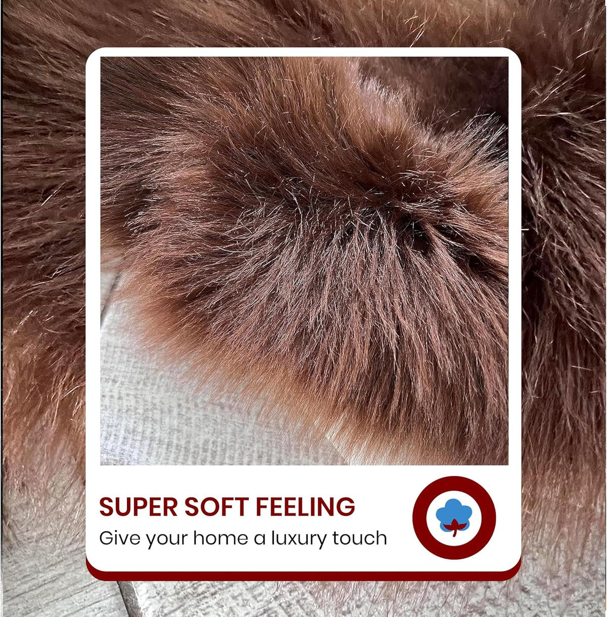 LAMBZY Faux Sheepskin Soft Hypoallergenic Free Shape Silky Shag Rug, Luxury Shaggy Silky Plush