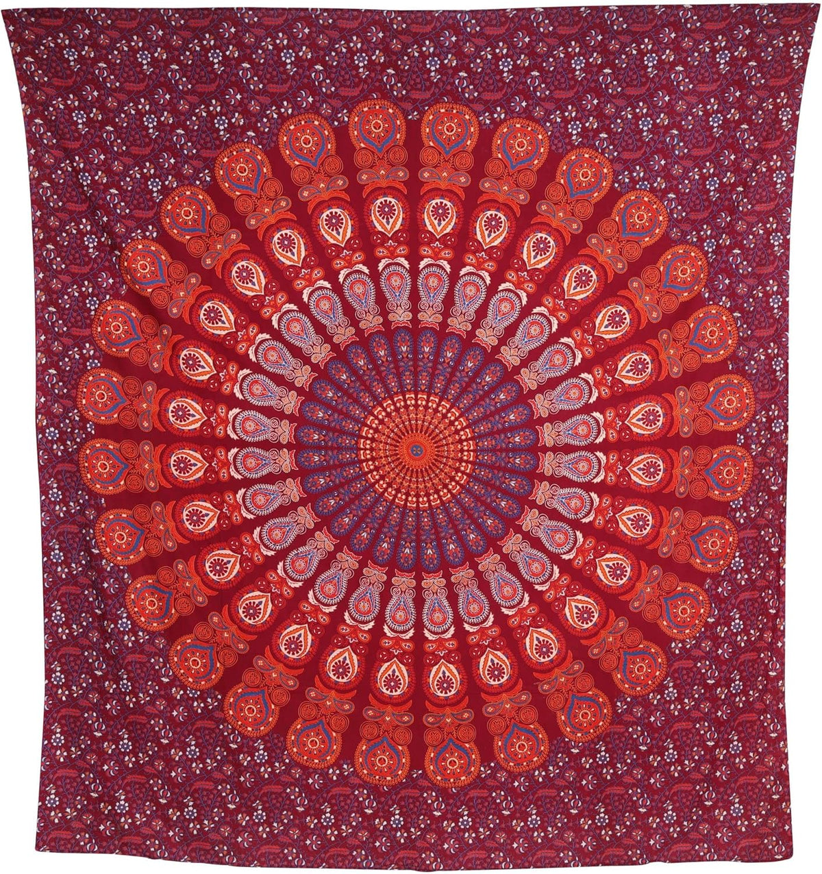 Bless International Handmade Indian hippie Bohemian Psychedelic Peacock Mandala Wall hanging