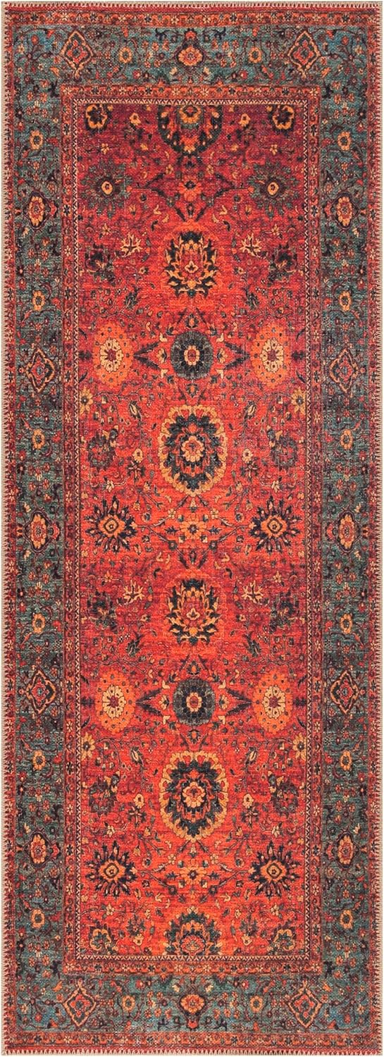 Keen Home Design 2x12 Rug - Machine Washable Runner with Non-Slip Backing, Ideal for Hallway