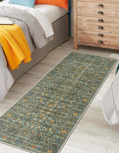 Keen Home Design 2x12 Rug - Machine Washable Runner Rug with Non-Slip Backing, Ideal for Hallway