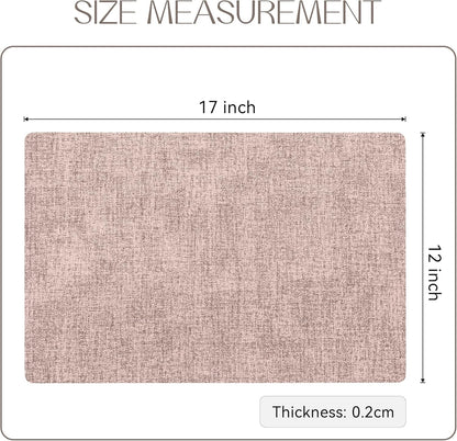 Romanstile Vinyl Placemats Set of 6-12 X 18 Inch - Heat Resistant Place Mats 100% Waterproof