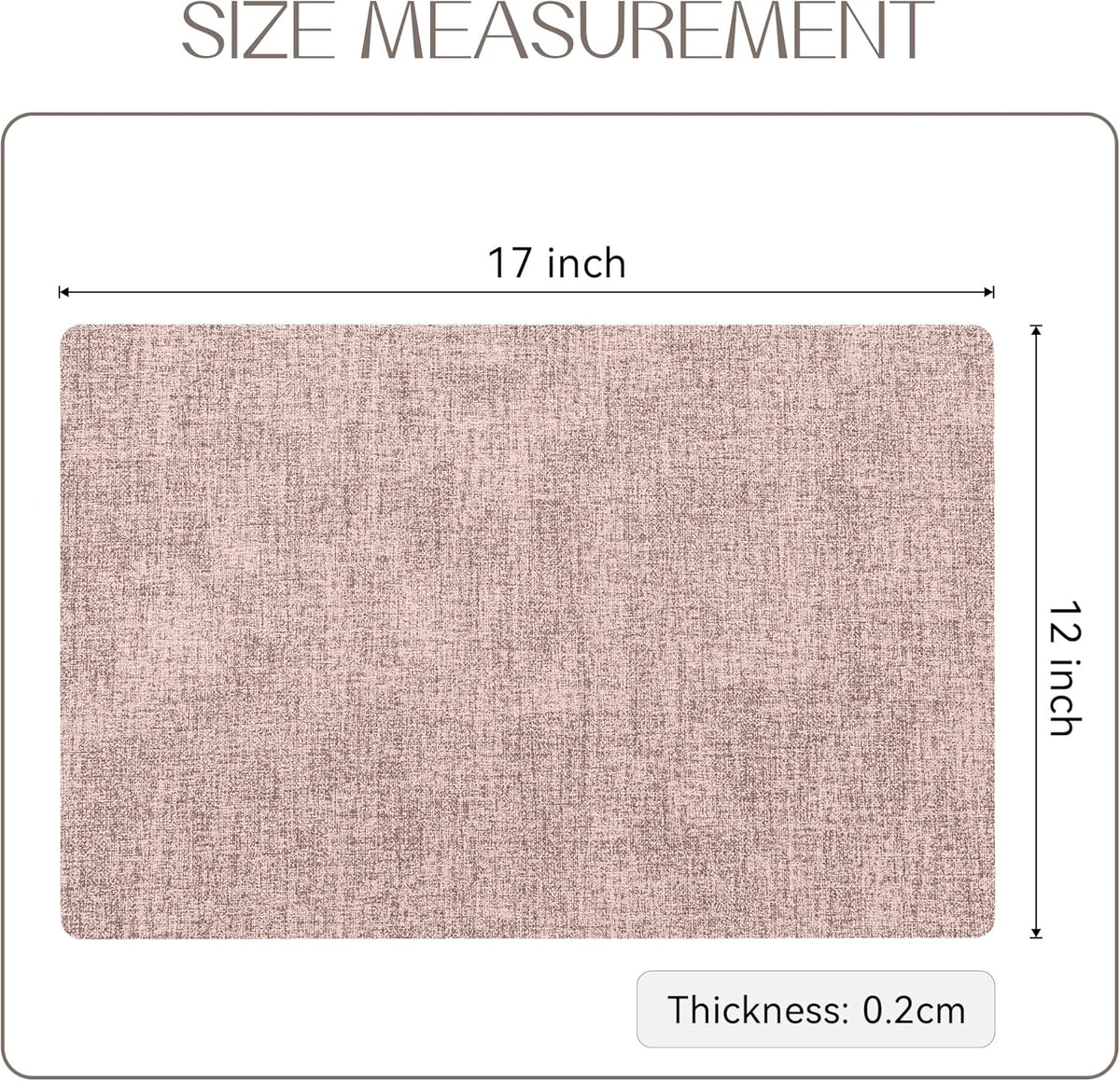Romanstile Vinyl Placemats Set of 12-12 X 18 Inch - Heat Resistant Place Mats 100% Waterproof