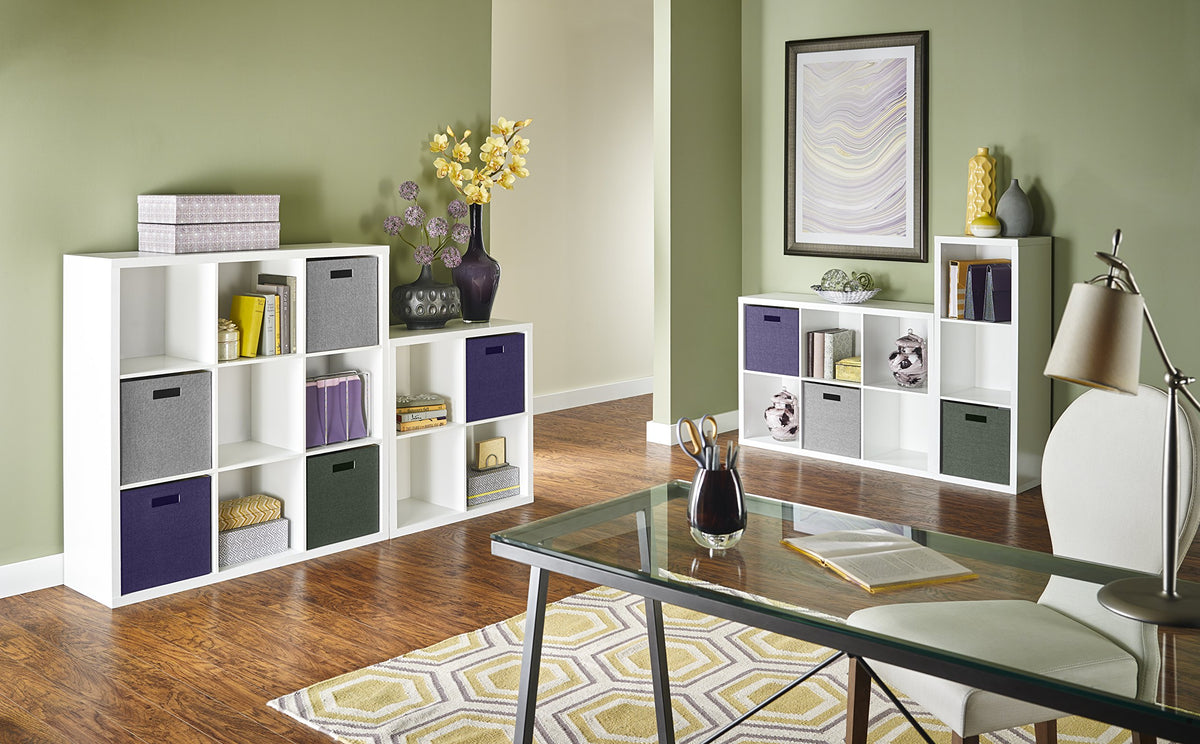 ClosetMaid 4 Cube Storage Shelf Organizer Bookshelf with Back Panel, Easy Assembly, Wood, White