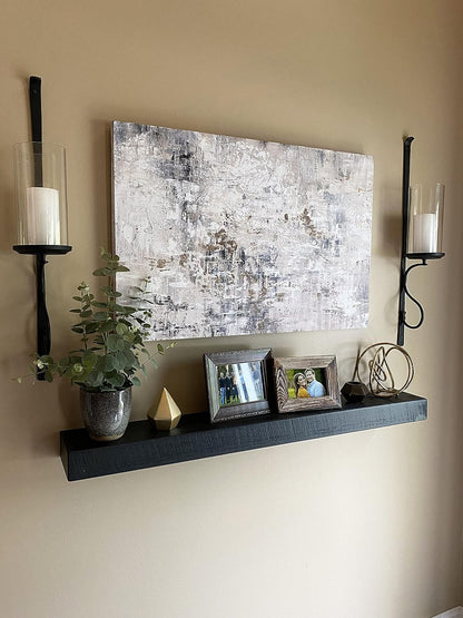joelsantiques - 48 Inch Wooden Floating Shelves for Wall - 48x6x2 in - Made of Natural Wood - Long