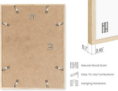 HAUS AND HUES Set of 6 Picture Frames 18 x 24 - Beige Poster Frames 18 x 24, Wooden picture Frames