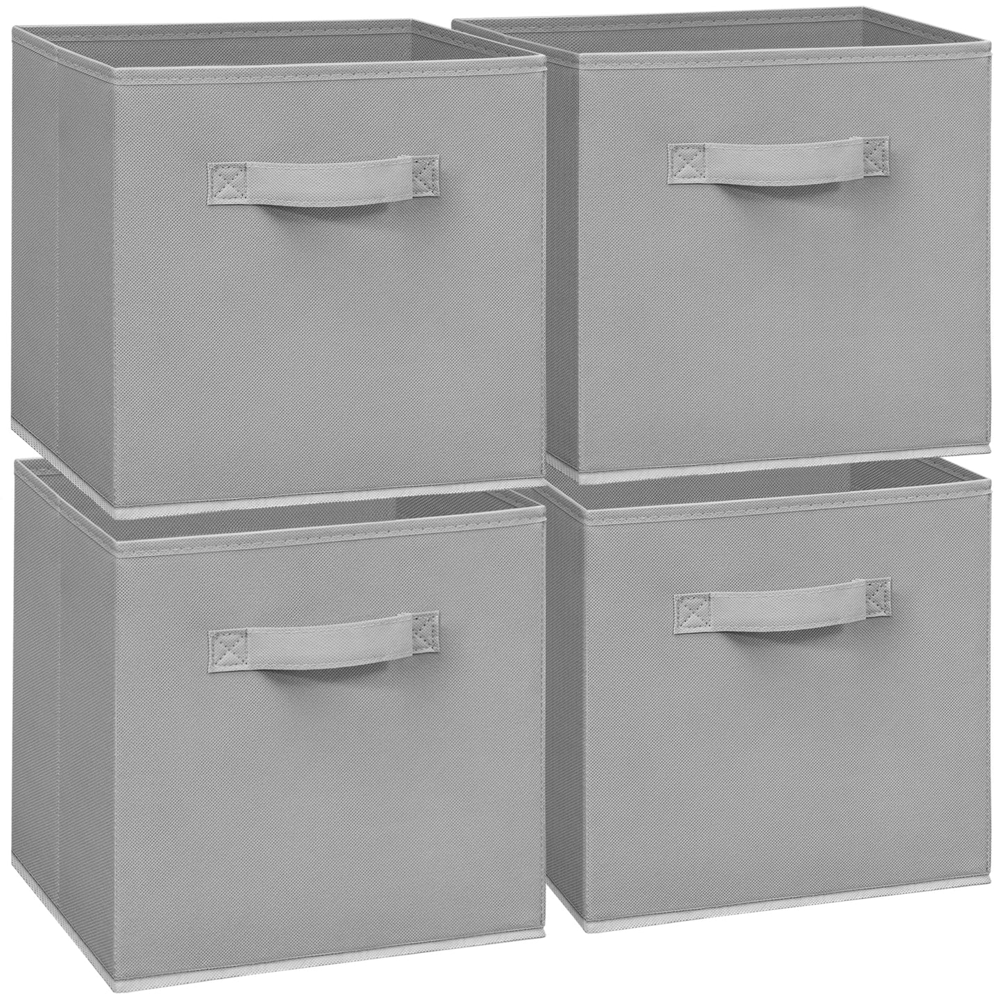 STORAGEIDEAS 11 Inch Fabric Storage Cubes, Sturdy Foldable Storage Bins, Heavy Duty Cube Organizer