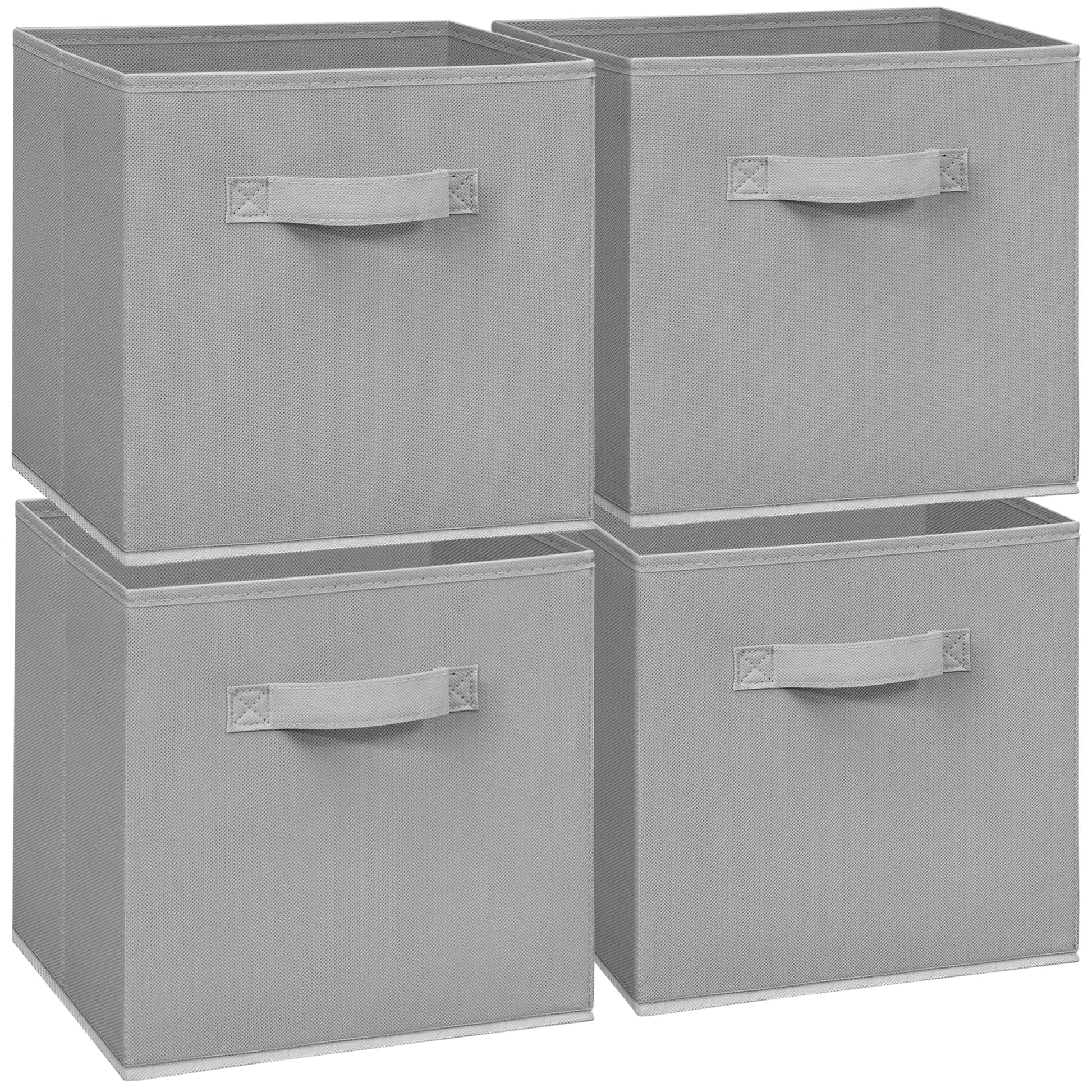 STORAGEIDEAS 11 Inch Fabric Storage Cubes, Sturdy Foldable Storage Bins, Heavy Duty Cube Organizer
