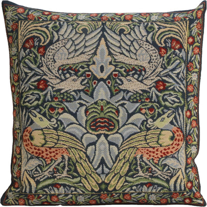Charlotte Home Furnishings Throw Pillow Covers 16x16 in, Blue Peacock Decorative Couch Pillow