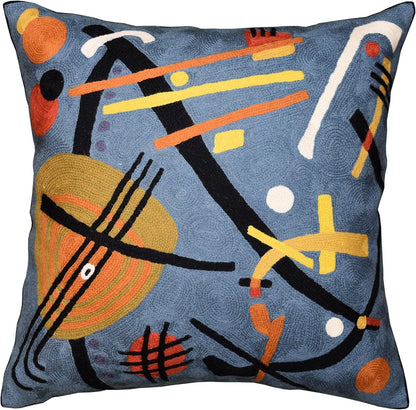 Kandinsky Modern Throw Pillow Cover - Escape | Abstract Pillow | Modern Couch Pillow | Contemporary