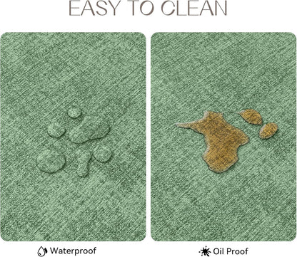 Romanstile Vinyl Placemats Set of 8-12 X 18 Inch - Heat Resistant Place Mats 100% Waterproof