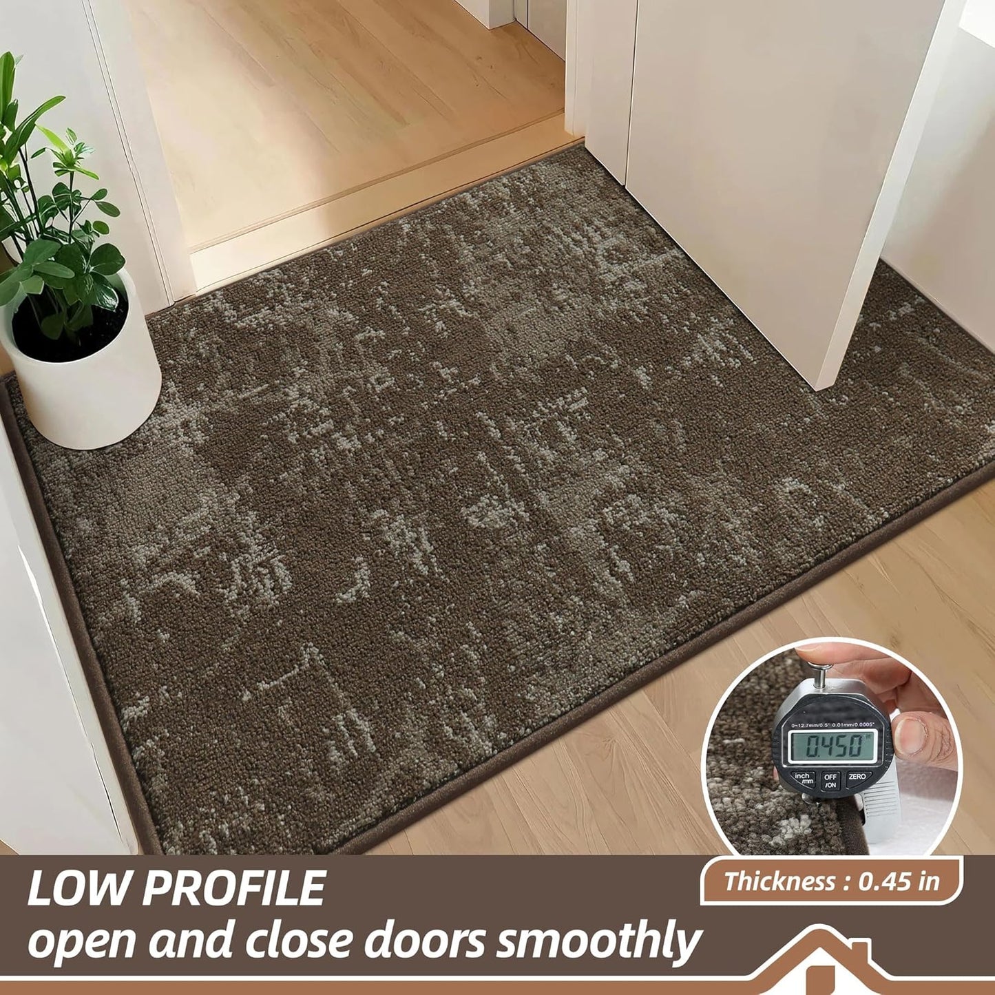 BEQHAUSE Dirt Trapper Door Mat 32"x48" Non-Slip Door Mats Washable Entryway Rugs Stain Resistant
