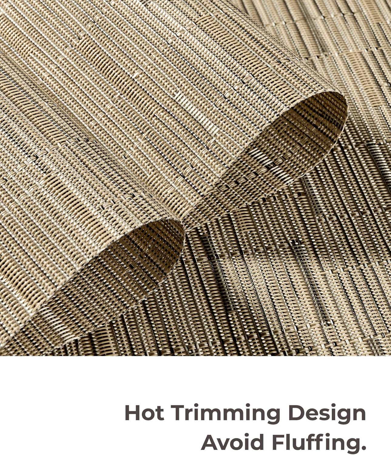 Leetaltree Light Brown Placemats Set of 8 - Heat Resistant Non-Slip Place mats for Dining Table