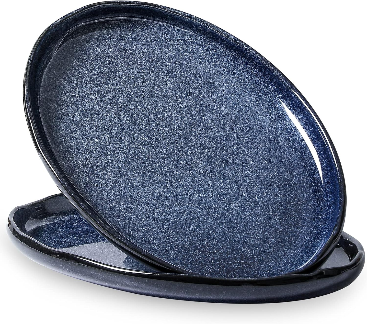 vicrays Serving Platter Ceramic Tray Plates Extra Large Oval 14.5 Inch Porcelain Dinner Plates Long