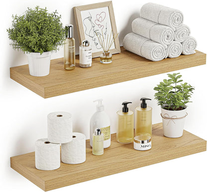 Floating Shelves for Wall 24 inchs Long, 9.2” deep x 1.5” Wall Shelf for Bedroom, Bathroom, Living